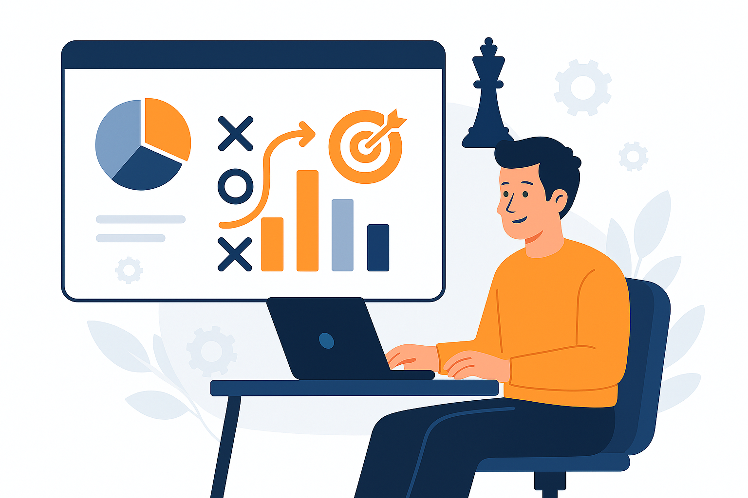 Ilustração de Análise de Dados e BI